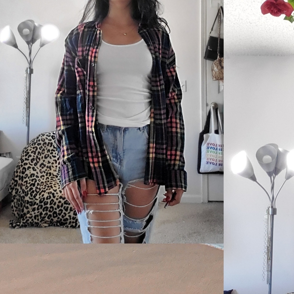 Plaid button down